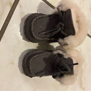 Ugg baby Booties with Fur Trim